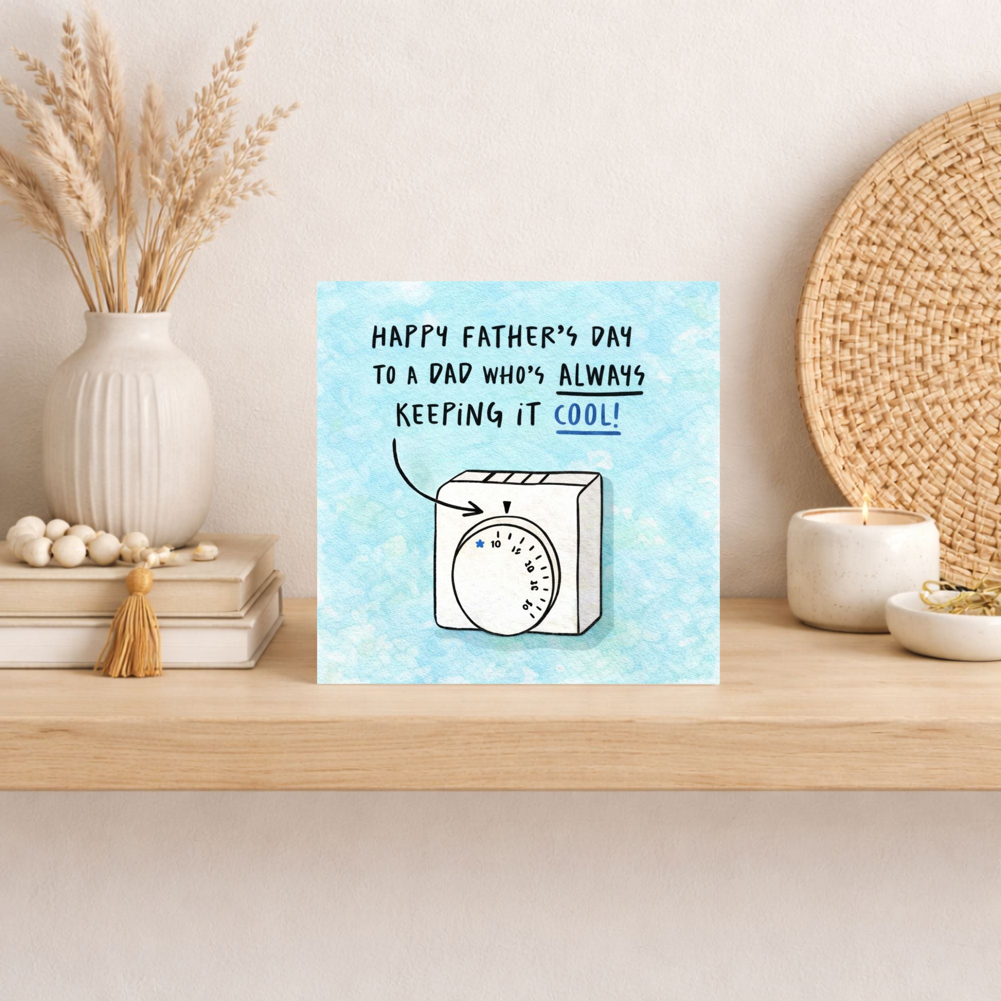 Funny Cool Dad Father’s Day Card – Thermostat Dad Joke Card