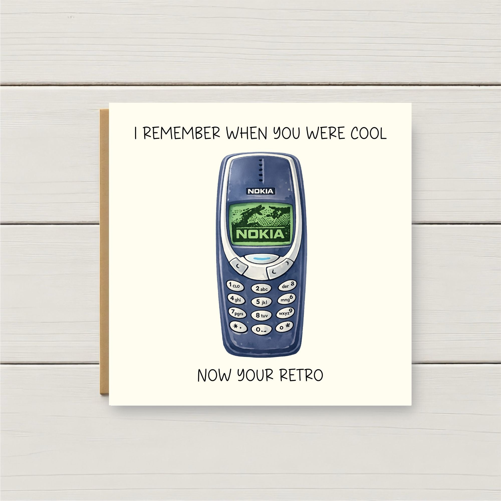 Funny Retro Birthday Card – Nokia Phone Birthday Card – You’re Retro Card – Funny Age Birthday Card – Nostalgic Birthday Card