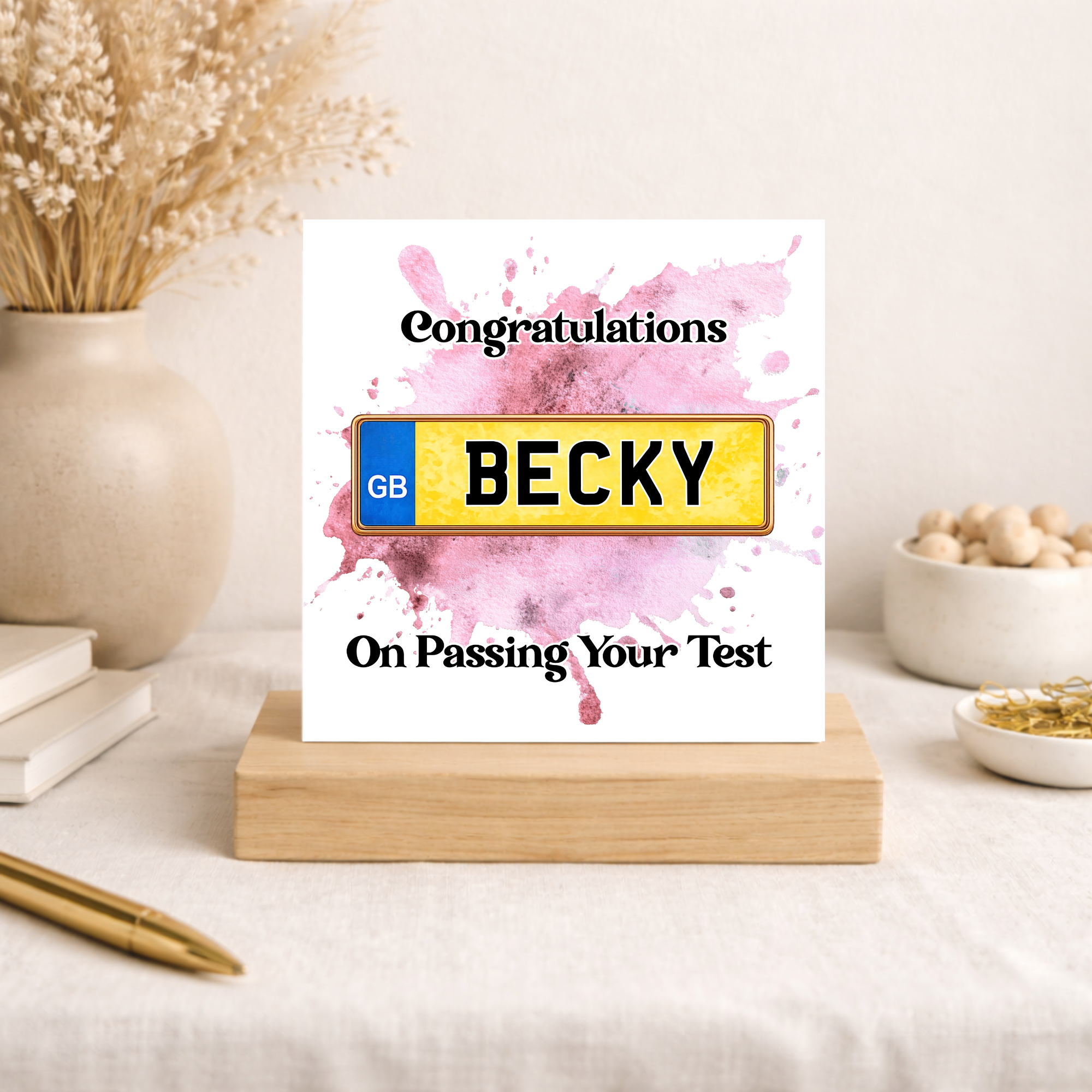 Personalised Passed Your Driving Test Card – Custom Number Plate Congratulations Card