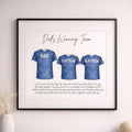 Personalised Scotland Football Family Print – Dad’s Winning Team A4 Gift
