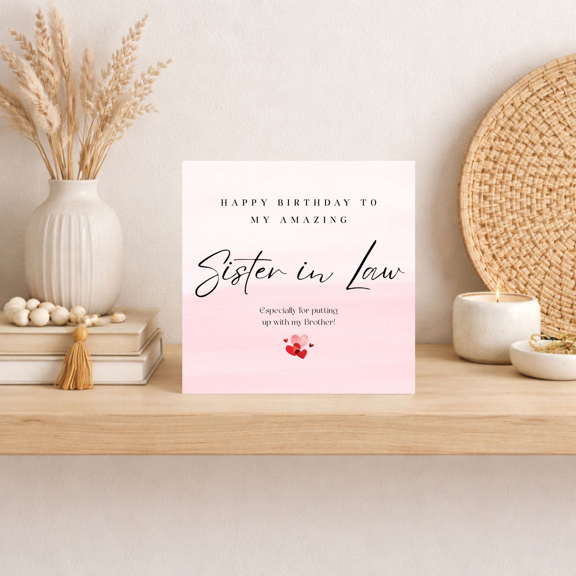 Happy Birthday Sister In Law Card | Funny Birthday Card for Sister-in-Law | Birthday Greeting Card