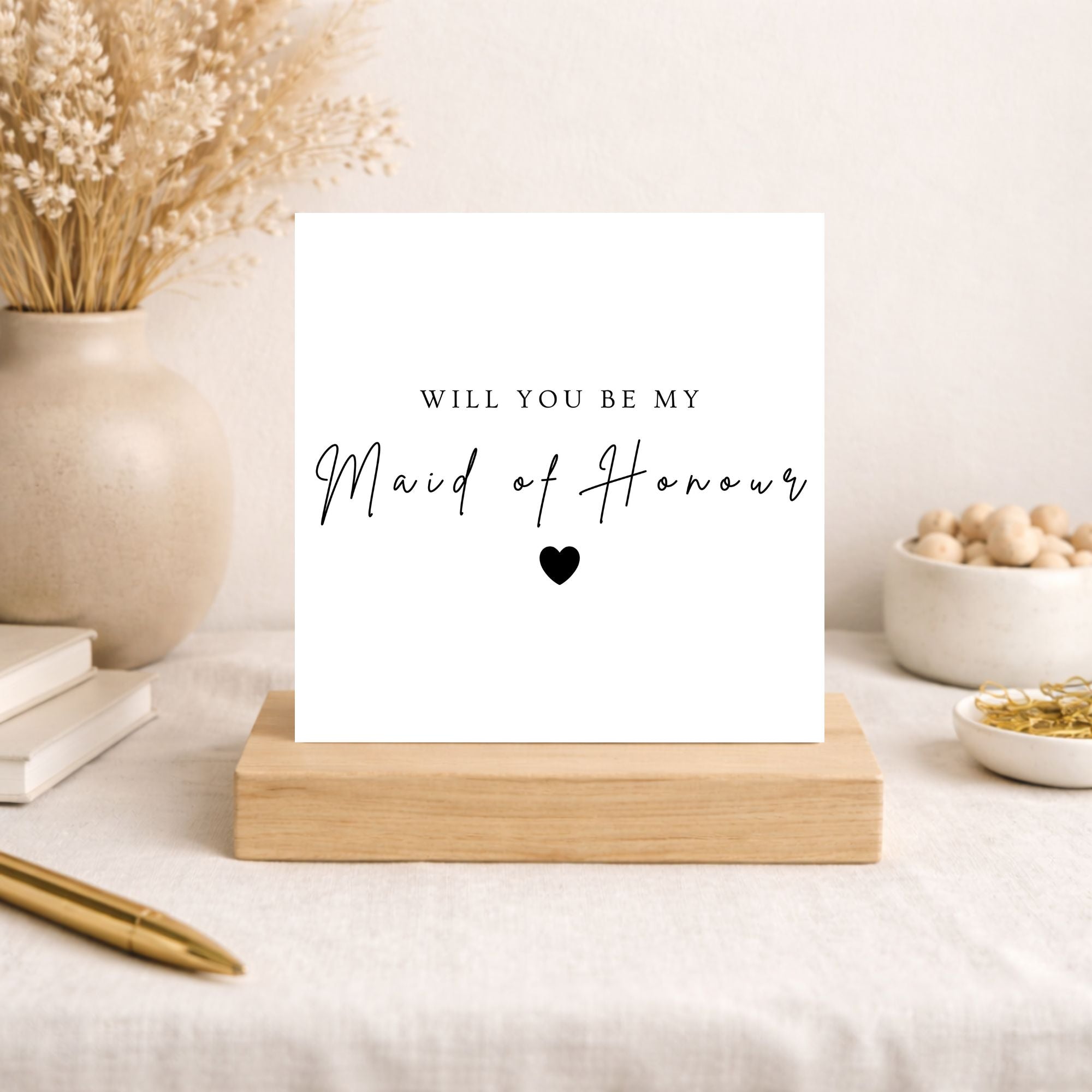 Will You Be My Maid of Honour Proposal Card | Maid of Honour Wedding Card