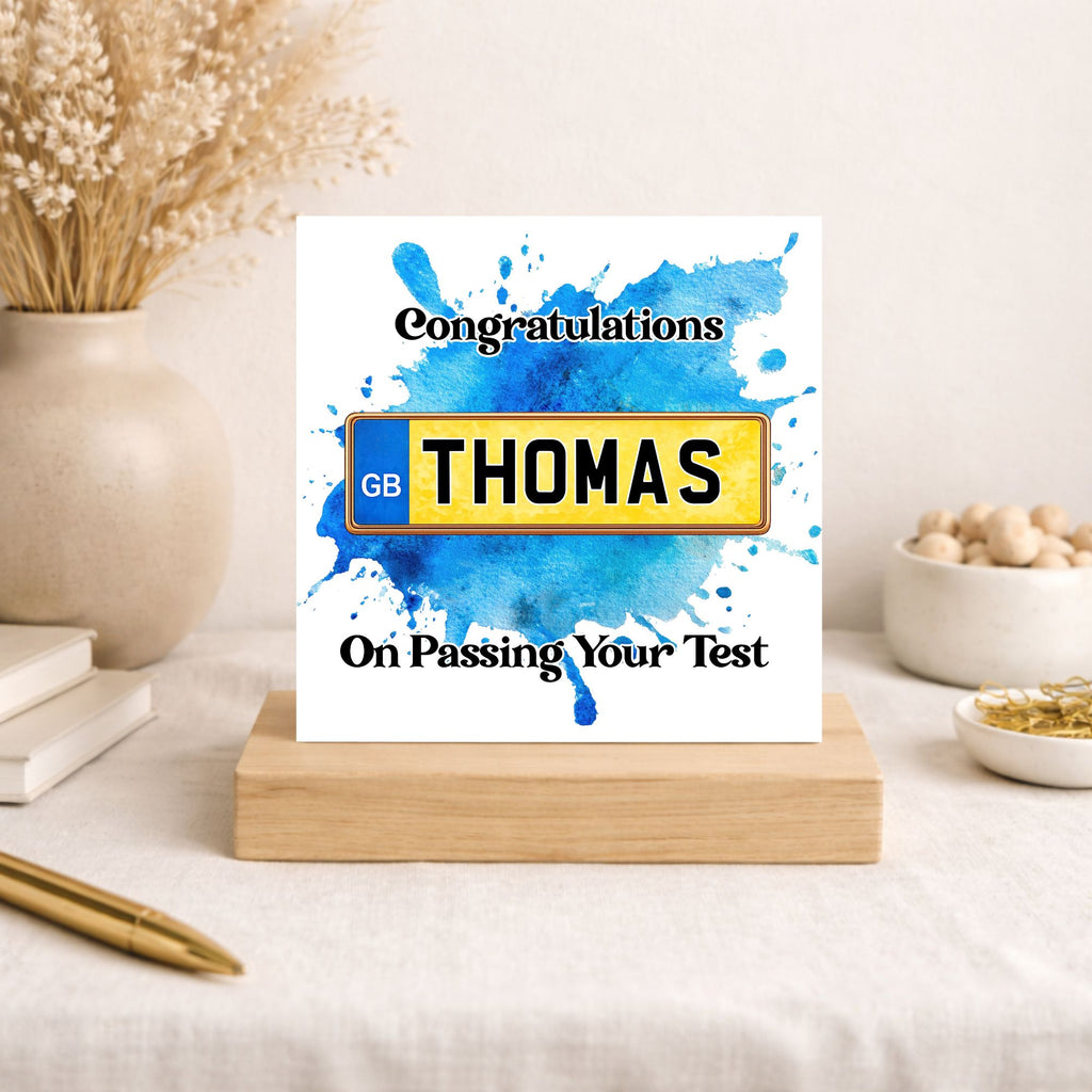 Personalised Passed Your Driving Test Card – Custom Number Plate Congratulations Card