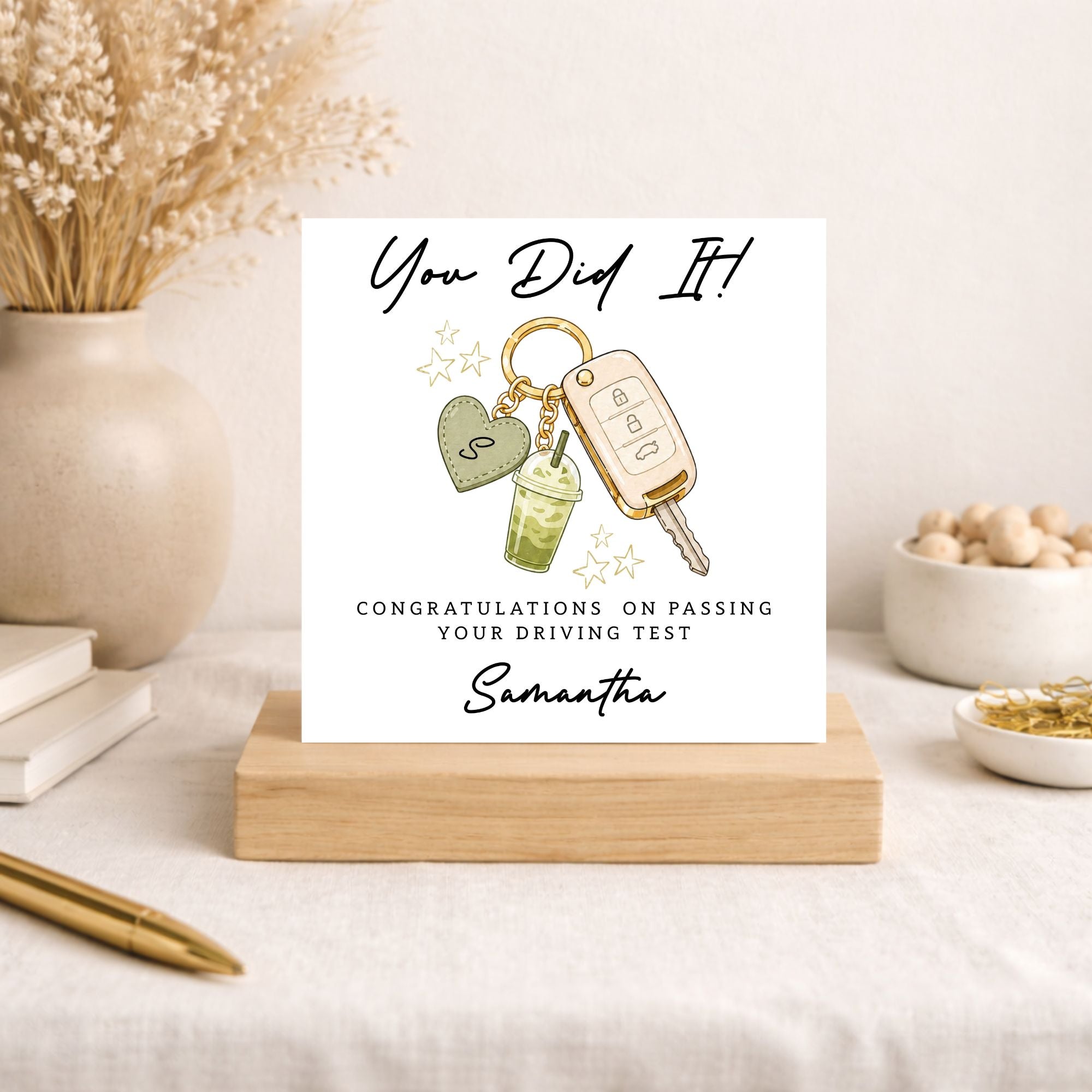 Personalised Driving Test Congratulations Card | Cute New Driver Card | Passed Driving Test Card | Personalised Congratulations Card