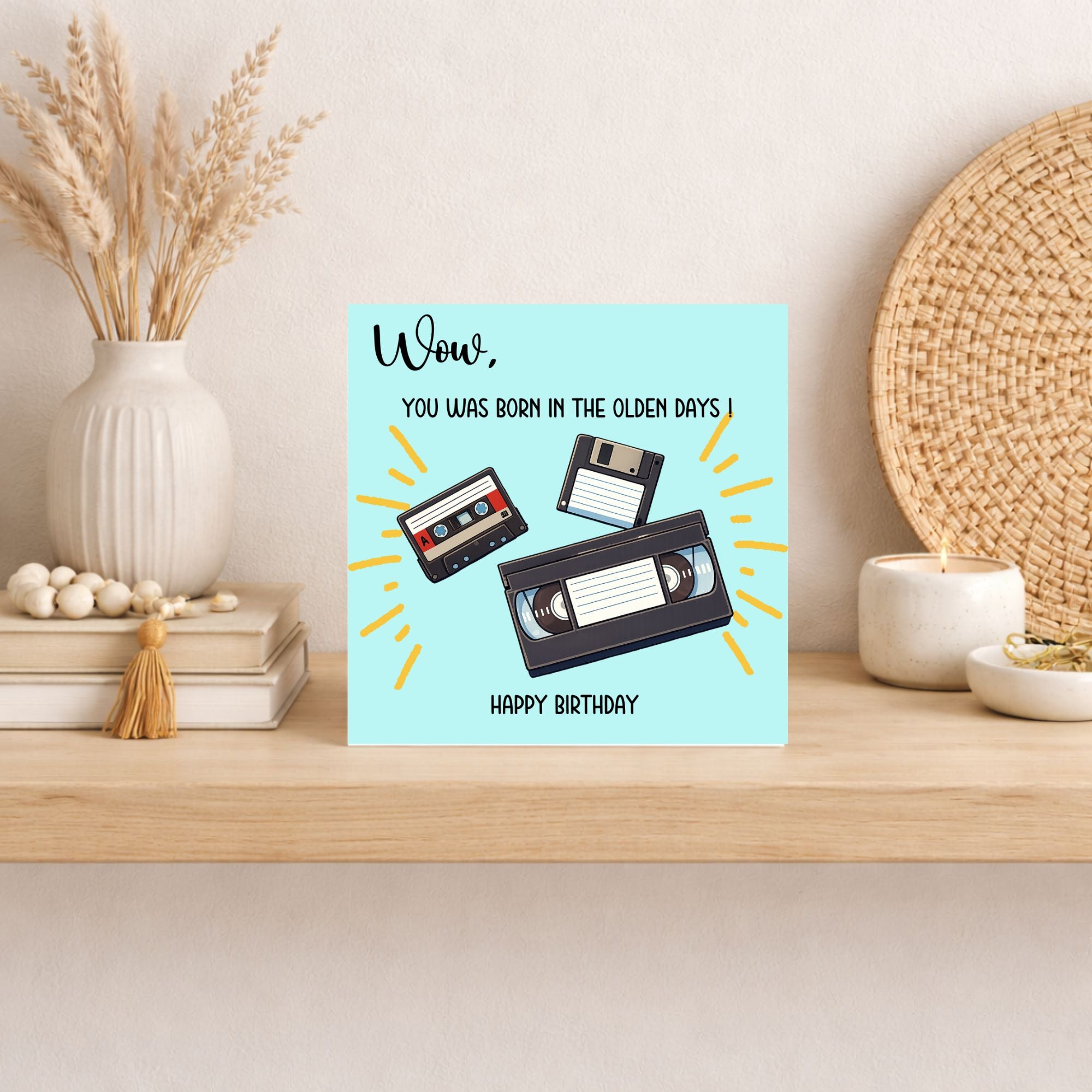 Funny Retro Birthday Card – Olden Days Birthday Card – VHS Tape Birthday Card – Funny Age Card – Nostalgic Birthday Card