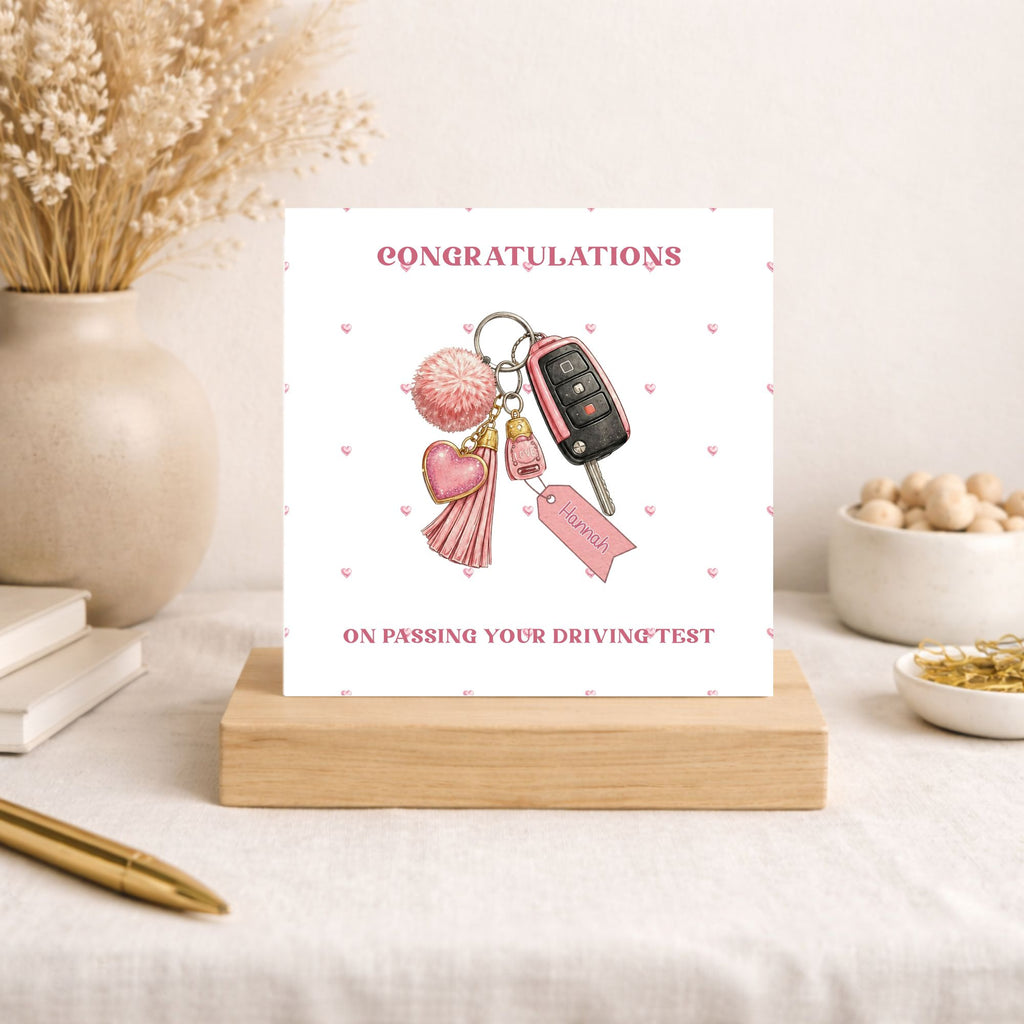 Personalised Driving Test Congratulations Card | New Driver Congratulations Card | Passing Driving Test Card | Car Keys Congrats Card