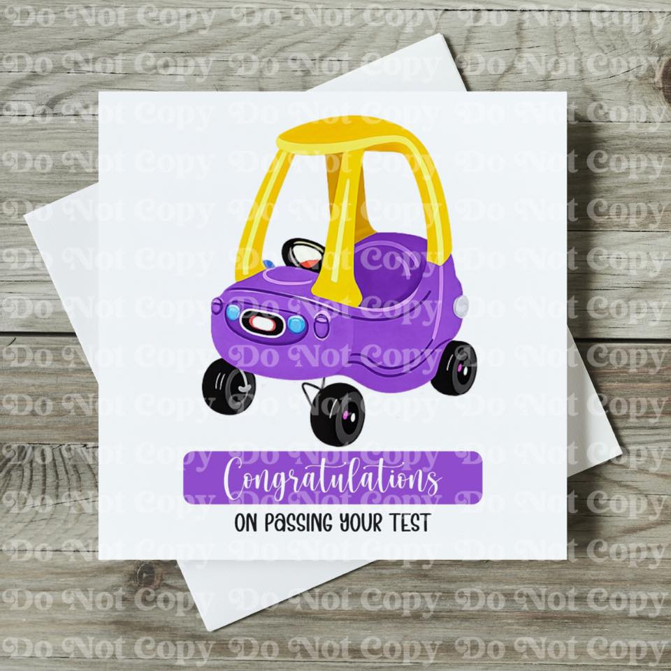 Funny Driving Test Pass Card – Little Tikes Car