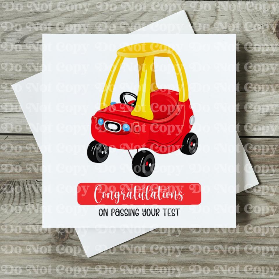 Funny Driving Test Pass Card – Little Tikes Car