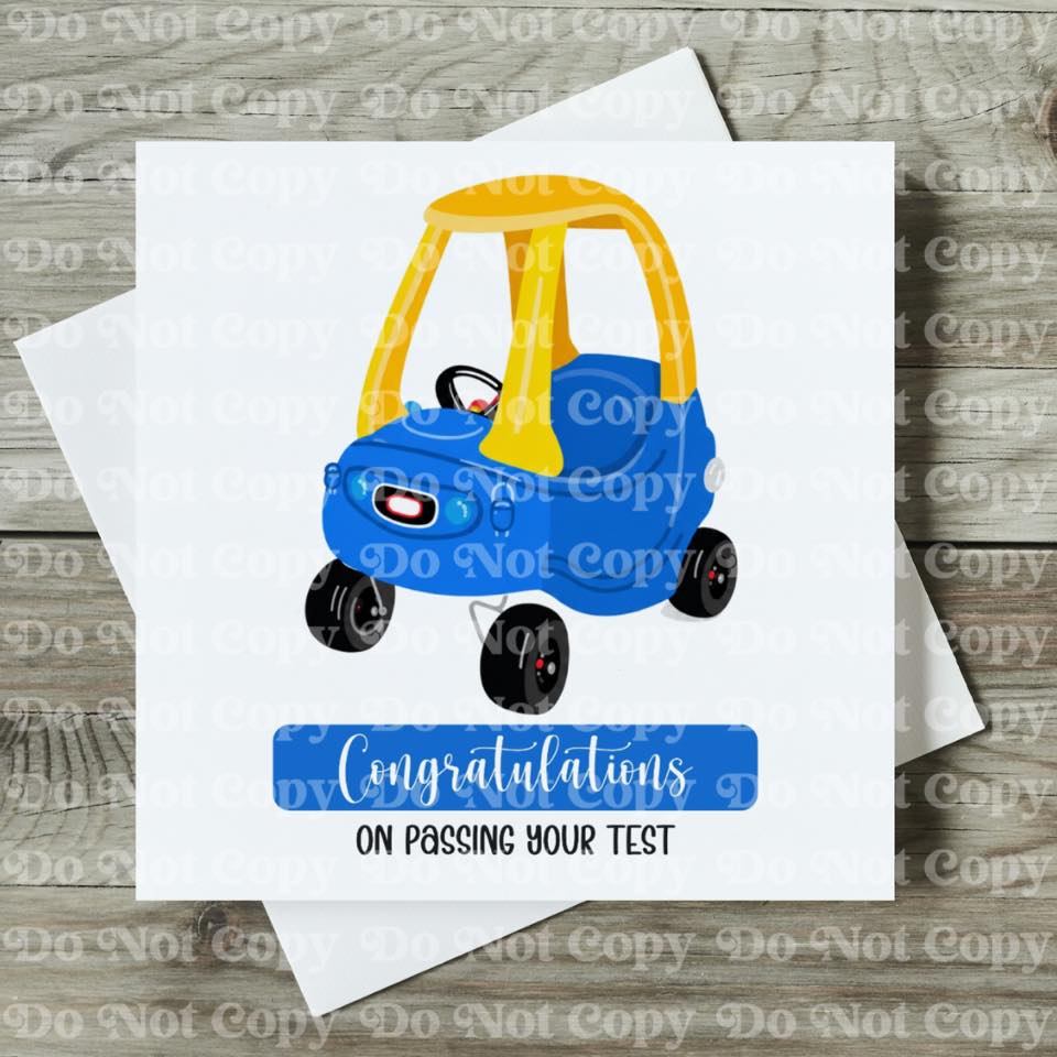 Funny Driving Test Pass Card – Little Tikes Car