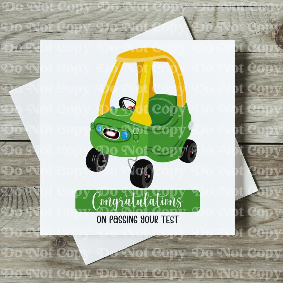 Funny Driving Test Pass Card – Little Tikes Car