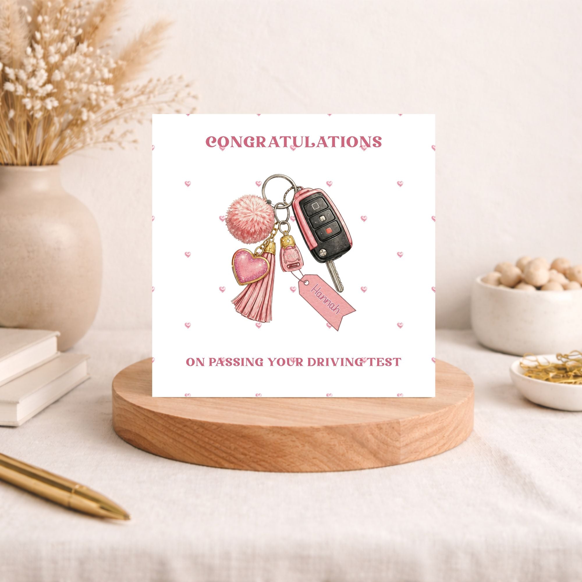 Personalised Driving Test Congratulations Card | New Driver Congratulations Card | Passing Driving Test Card | Car Keys Congrats Card