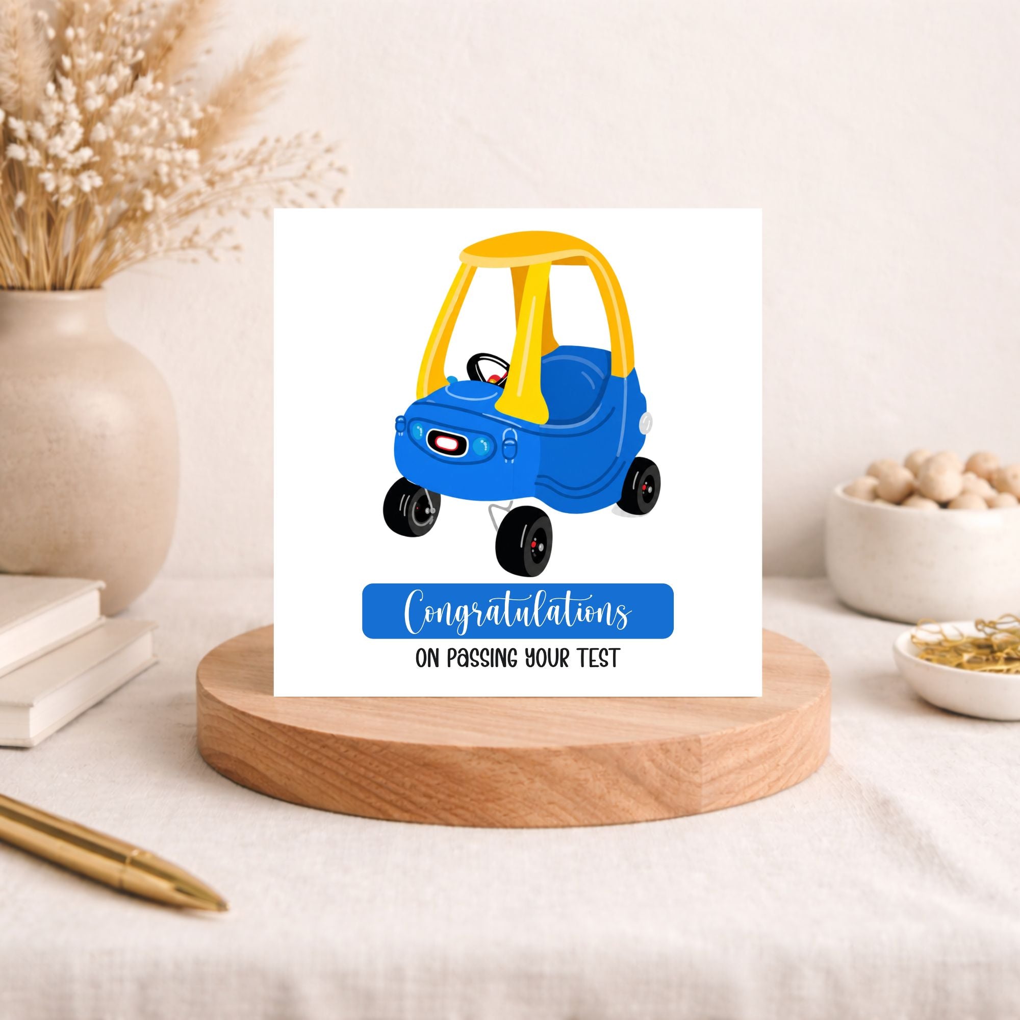 Funny Passed Your Driving Test Card – Cute Little Car Congratulations Card