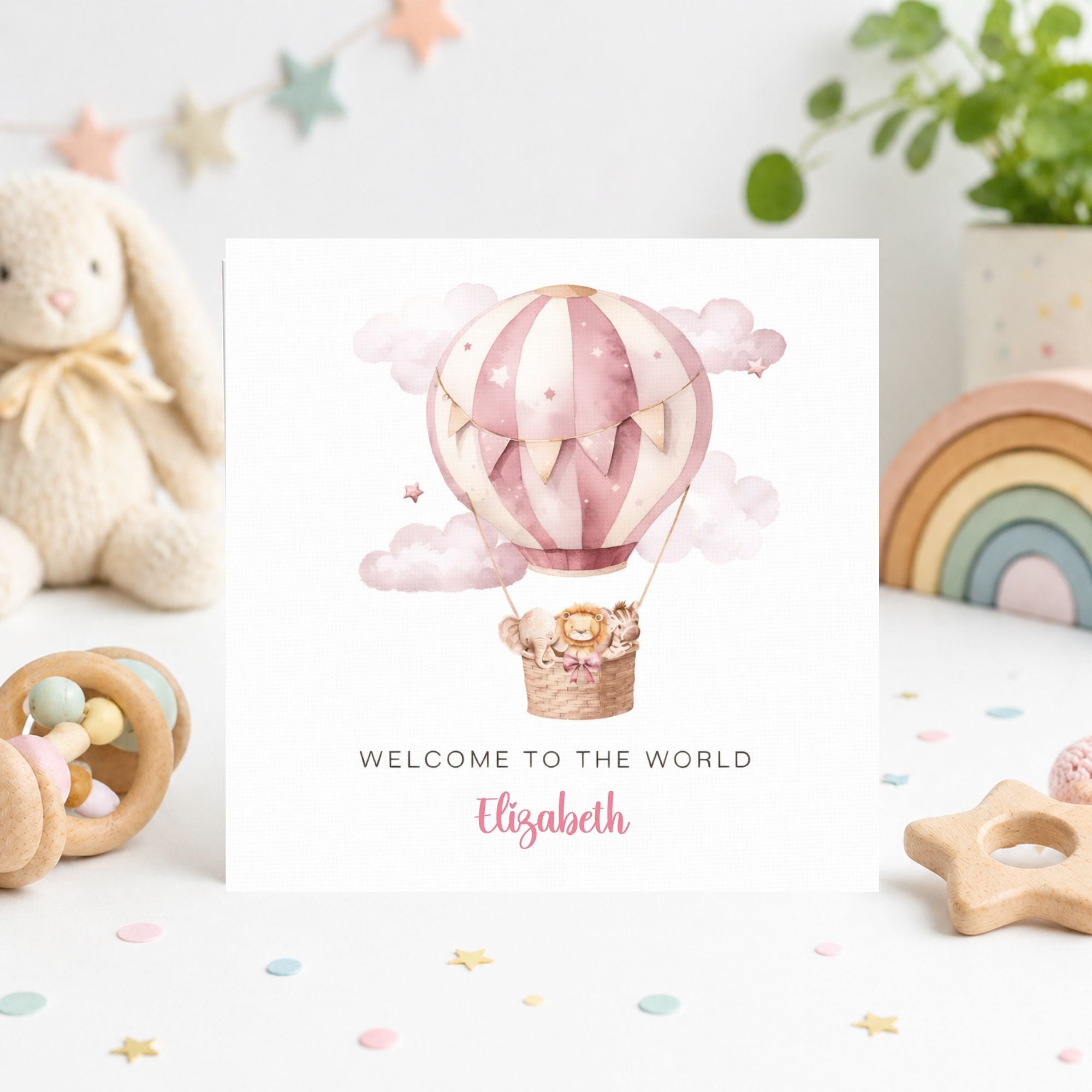 Personalised New Baby Card | Welcome to the World | Baby Boy or Girl