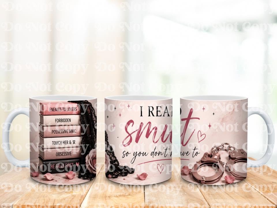 Personalised Smut Book Lover Mug | Spicy Romance Reader Coffee Cup | BookTok Gift | Choose Your Design