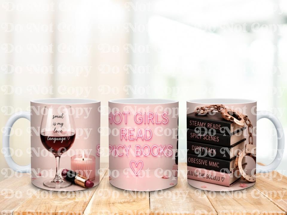 Personalised Smut Book Lover Mug | Spicy Romance Reader Coffee Cup | BookTok Gift | Choose Your Design