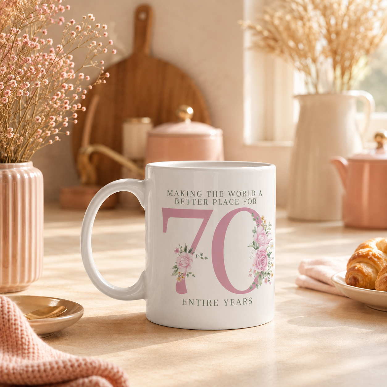 70th Birthday milestone mug gift