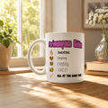 Funny Perimenopause Mug – “Perimenopause s***list” - Humorous Quote Coffee Cup – Menopause Gift for Women