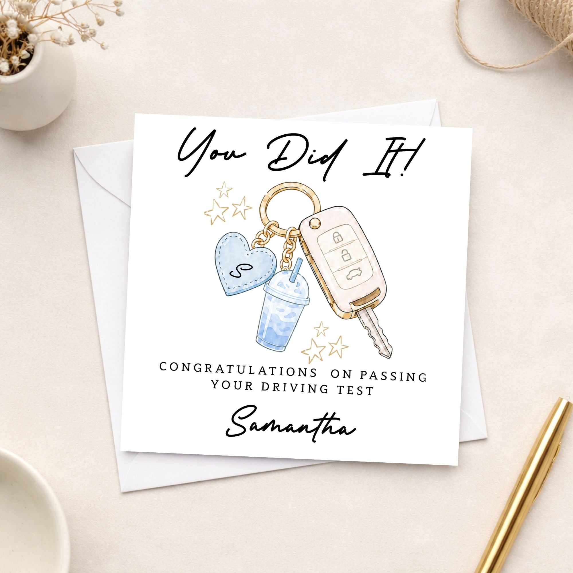 Personalised Driving Test Congratulations Card | Cute New Driver Card | Passed Driving Test Card | Personalised Congratulations Card