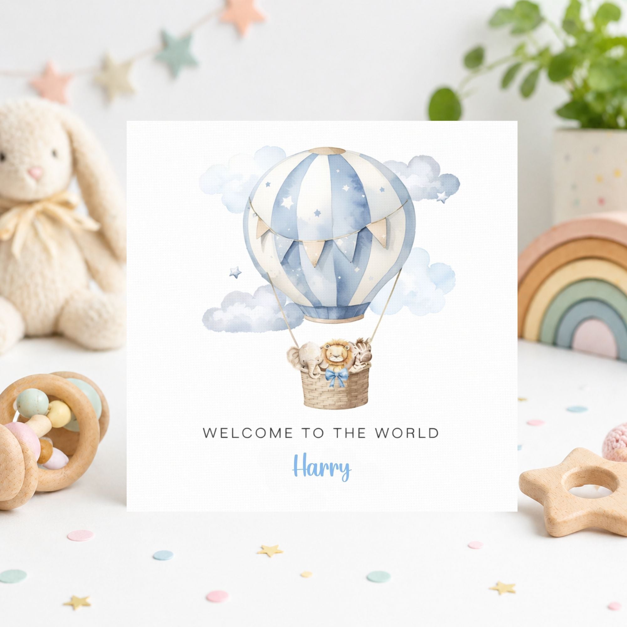 Personalised New Baby Card | Welcome to the World | Baby Boy or Girl