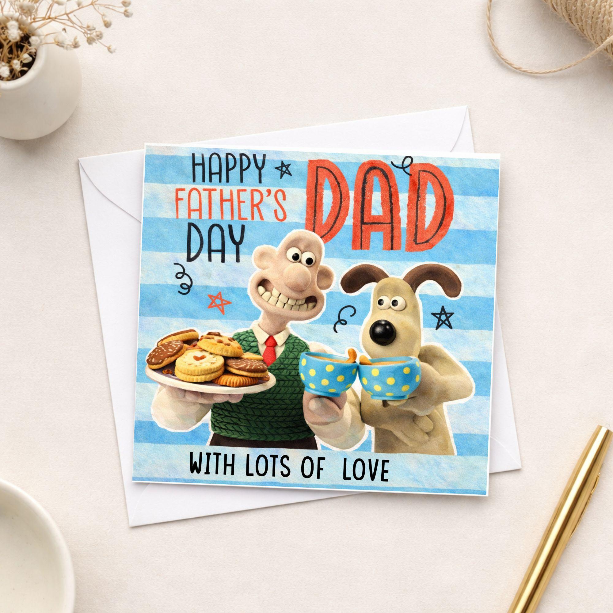 Funny Dad Card – Wallace & Gromit Style