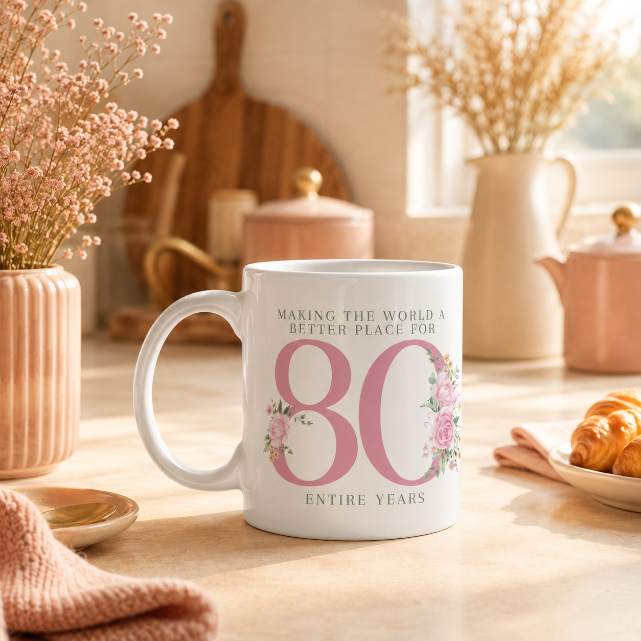 80th Birthday milestone mug gift
