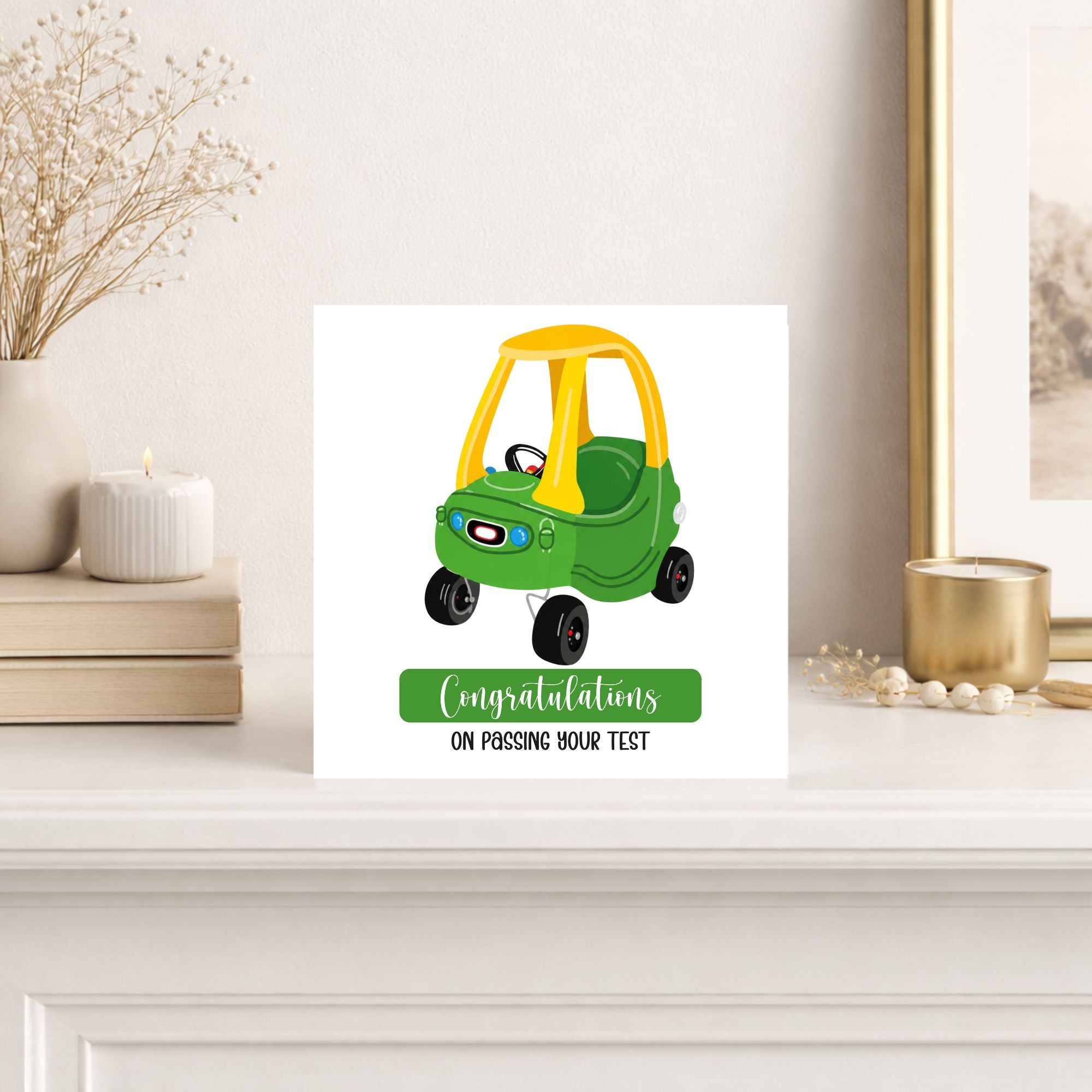 Funny Passed Your Driving Test Card – Cute Little Car Congratulations Card