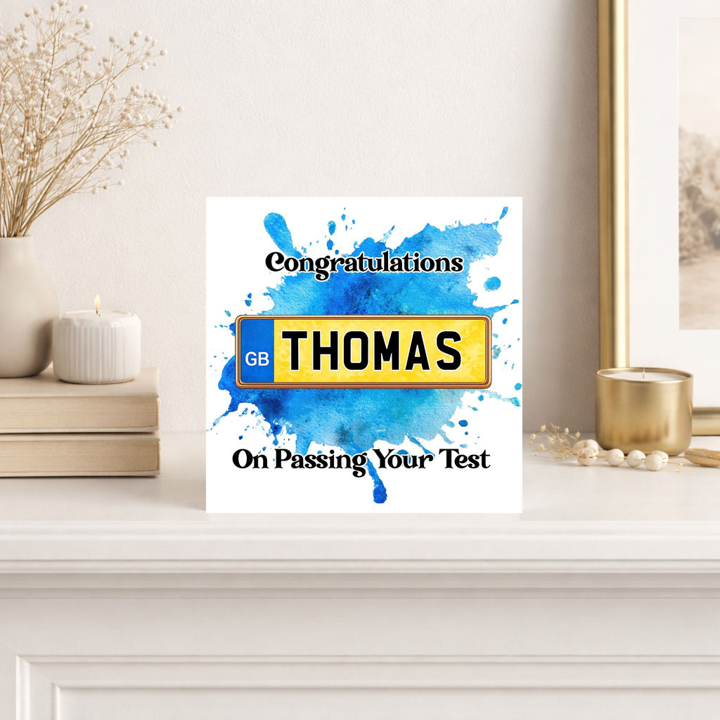 Personalised Passed Your Driving Test Card – Custom Number Plate Congratulations Card
