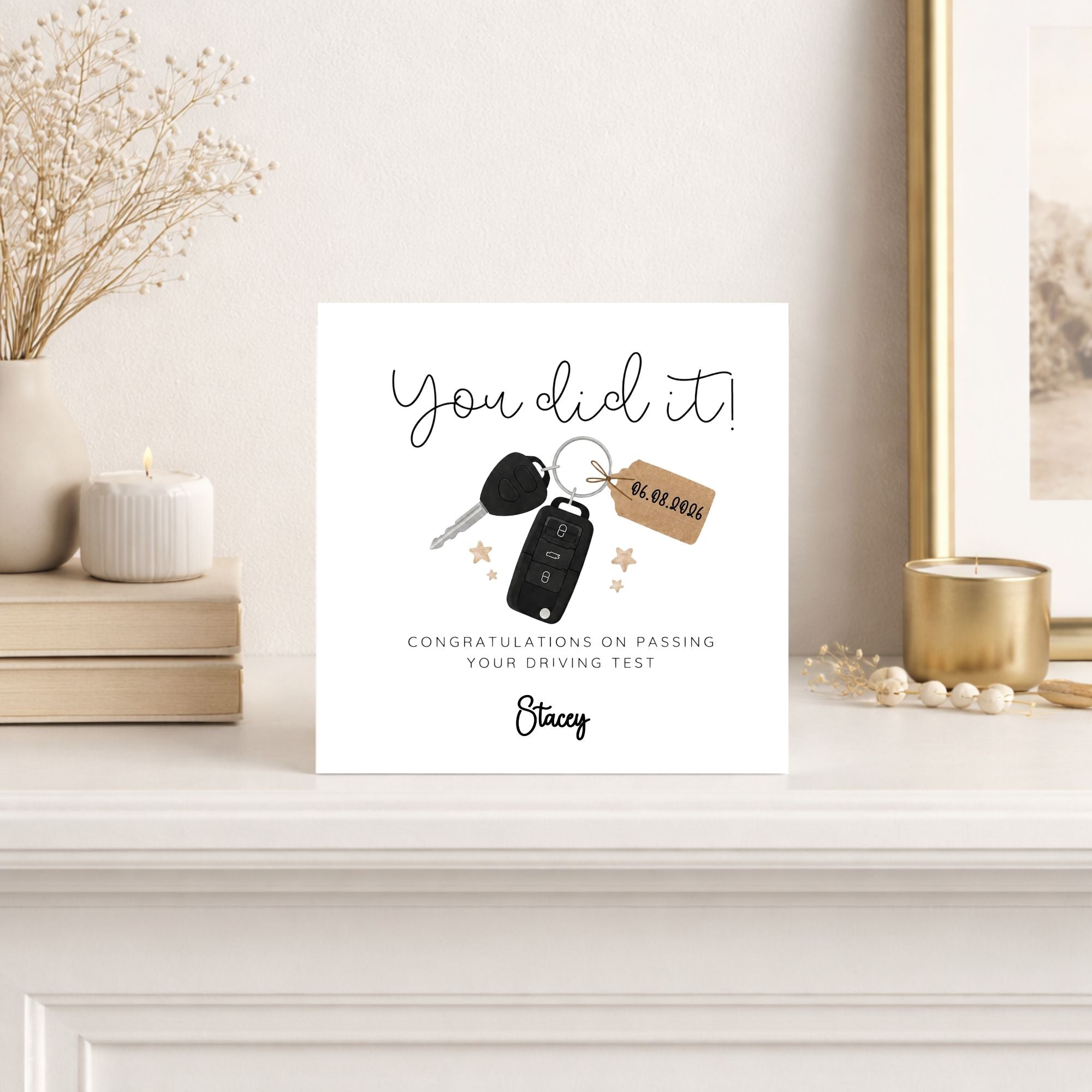 Personalised Driving Test Congratulations Card | New Driver Card | Passed Driving Test Card | Congratulations Car Keys Card