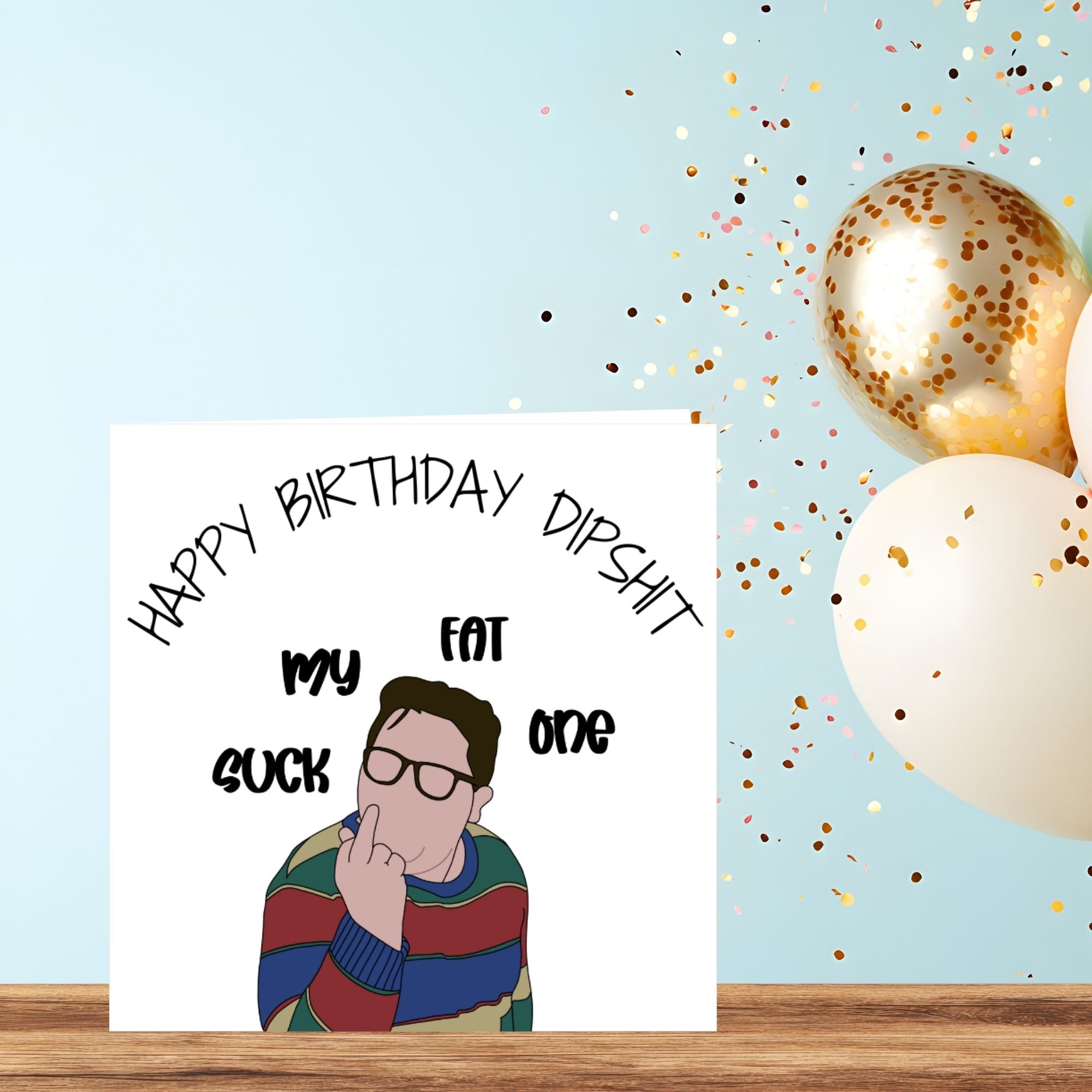 Funny Rude Birthday Card | Cheeky Middle Finger Birthday Card | Humorous Birthday Card for Friend, Brother, Sister