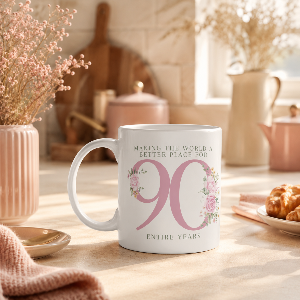 90th Birthday milestone mug gift