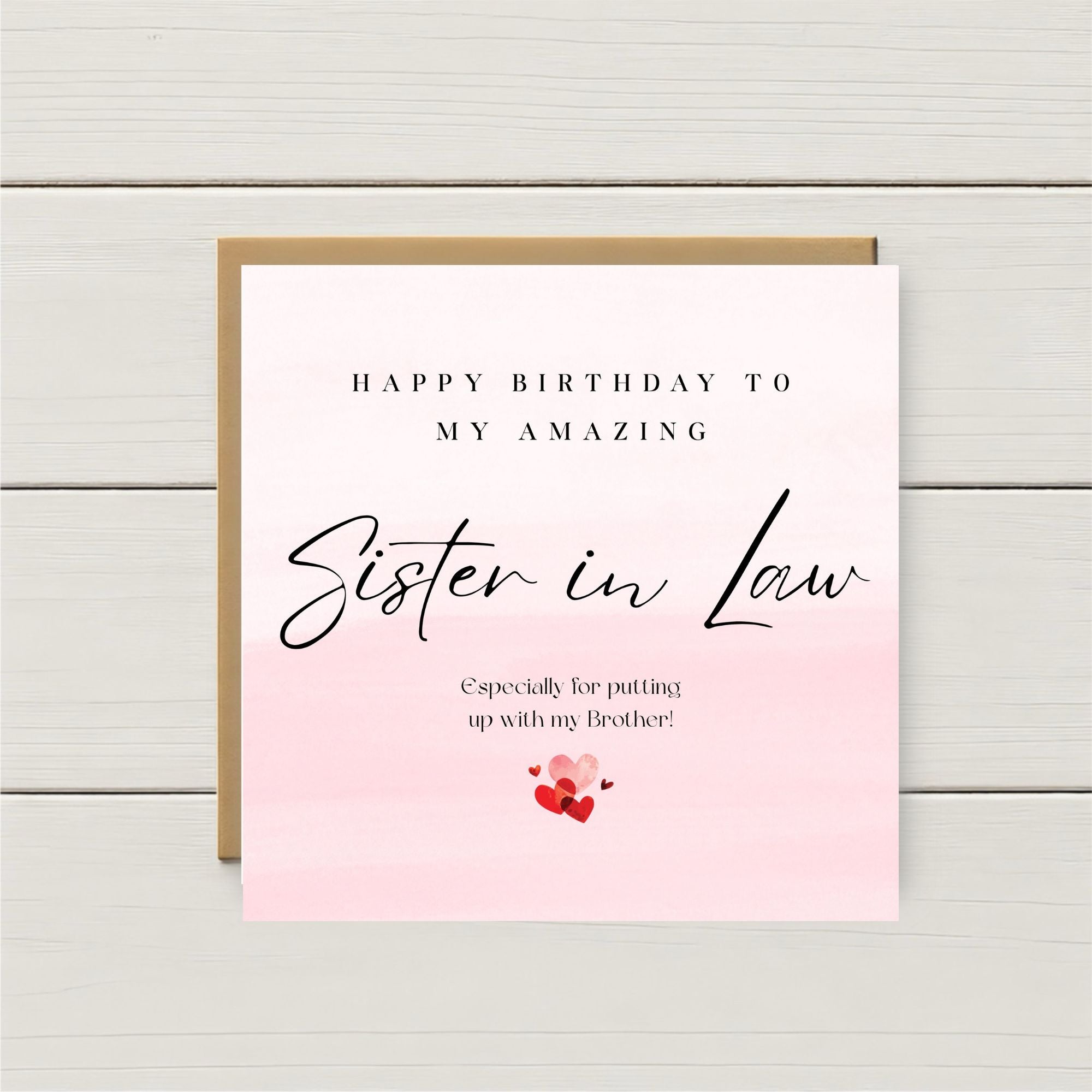 Happy Birthday Sister In Law Card | Funny Birthday Card for Sister-in-Law | Birthday Greeting Card