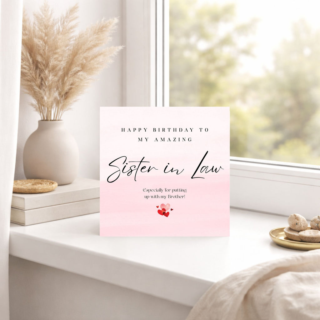 Happy Birthday Sister In Law Card | Funny Birthday Card for Sister-in-Law | Birthday Greeting Card