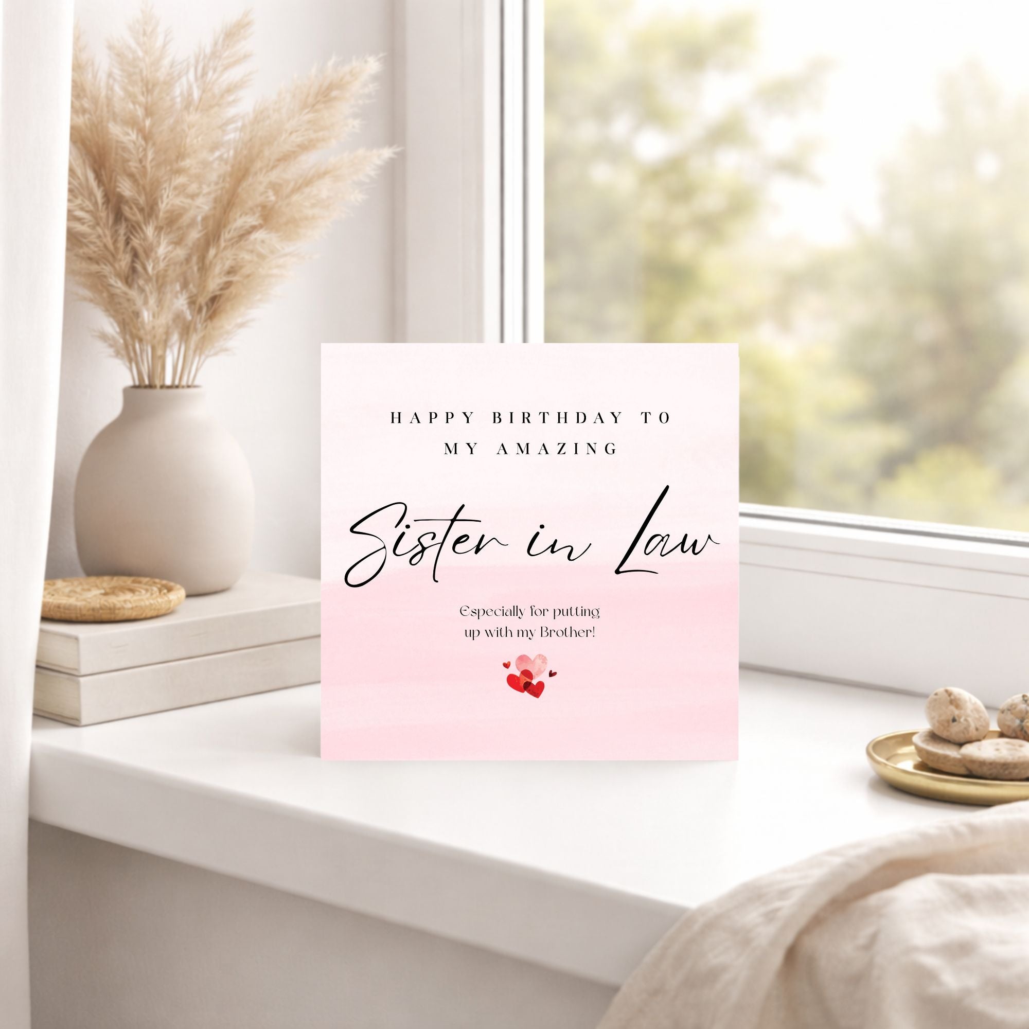 Happy Birthday Sister In Law Card | Funny Birthday Card for Sister-in-Law | Birthday Greeting Card