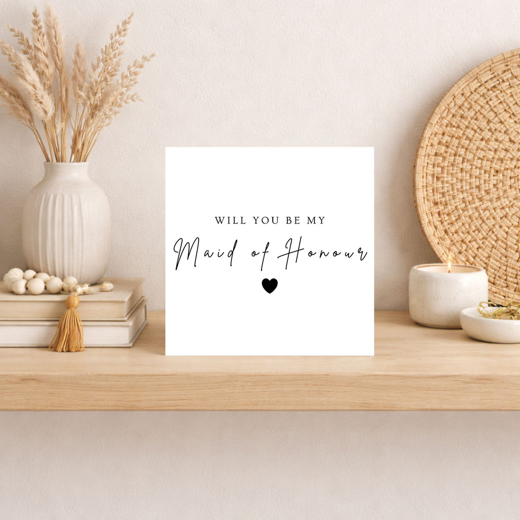 Will You Be My Maid of Honour Proposal Card | Maid of Honour Wedding Card