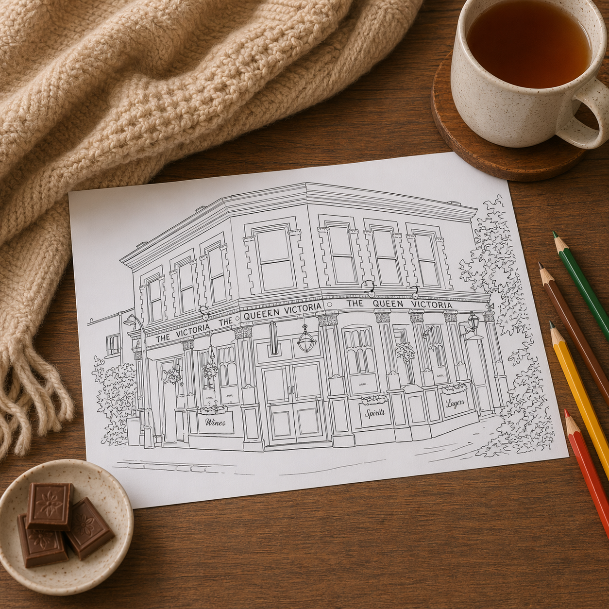 EastEnders Inspired Colouring Book – 20 Pages