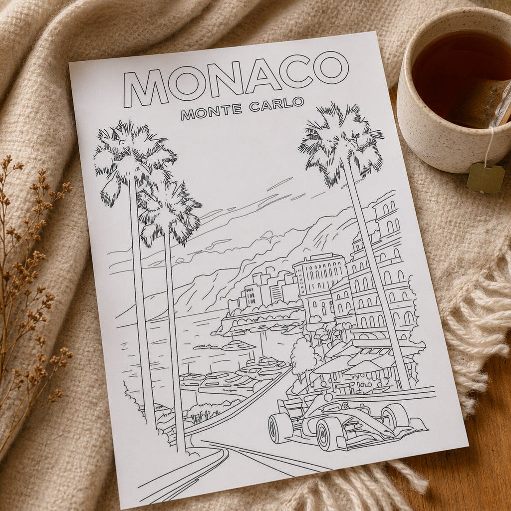 F1 Colouring Book – A4 Racing Edition (20 Pages)
