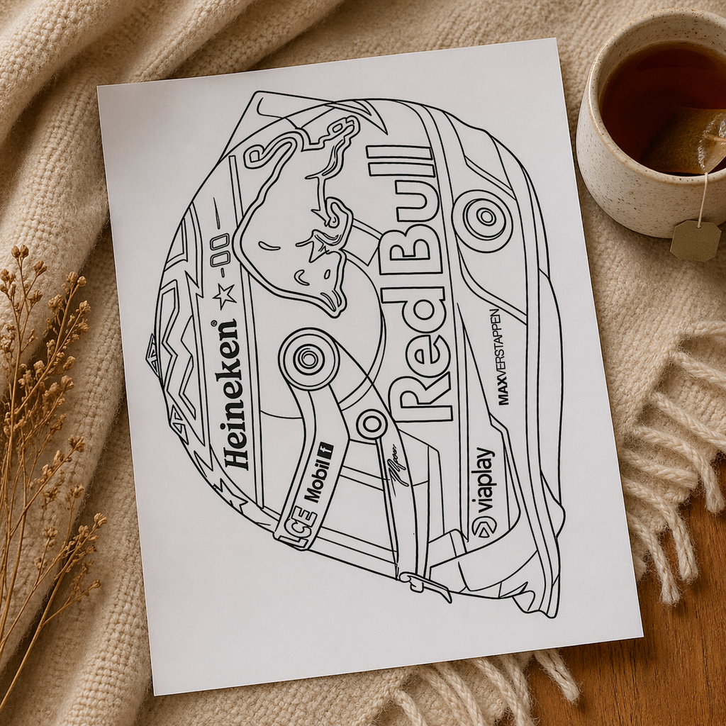 F1 Colouring Book – A4 Racing Edition (20 Pages)