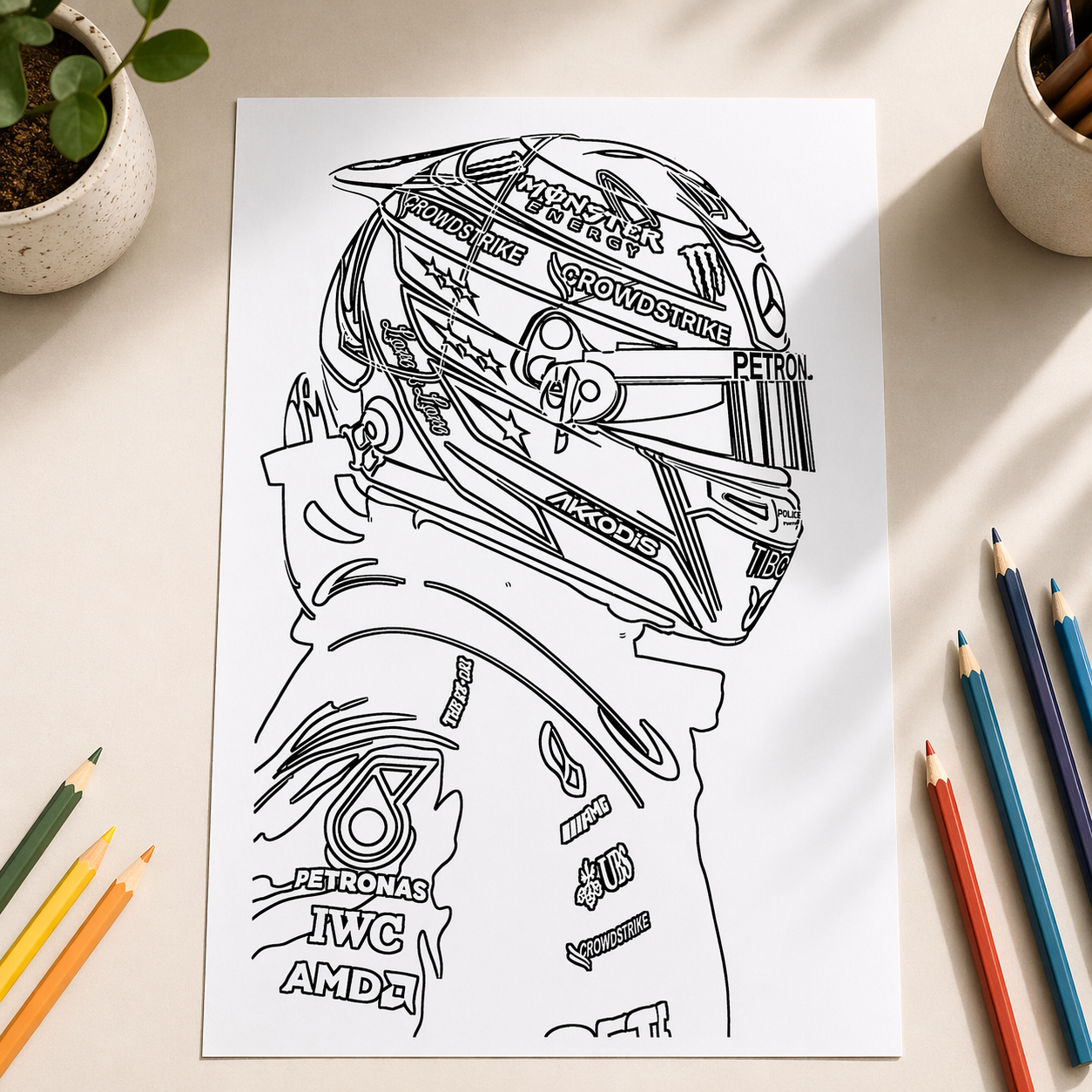 F1 Colouring Book – A4 Racing Edition (20 Pages)