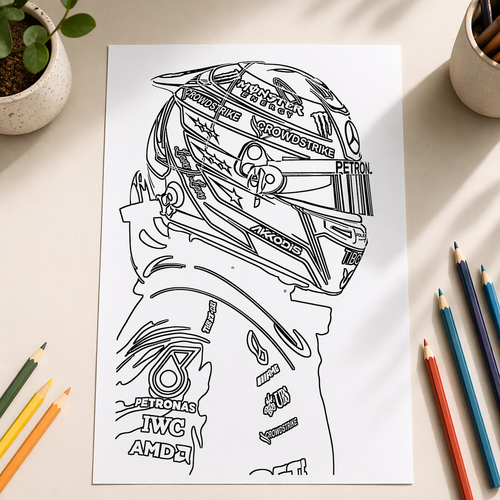 F1 Colouring Book – A4 Racing Edition (20 Pages)