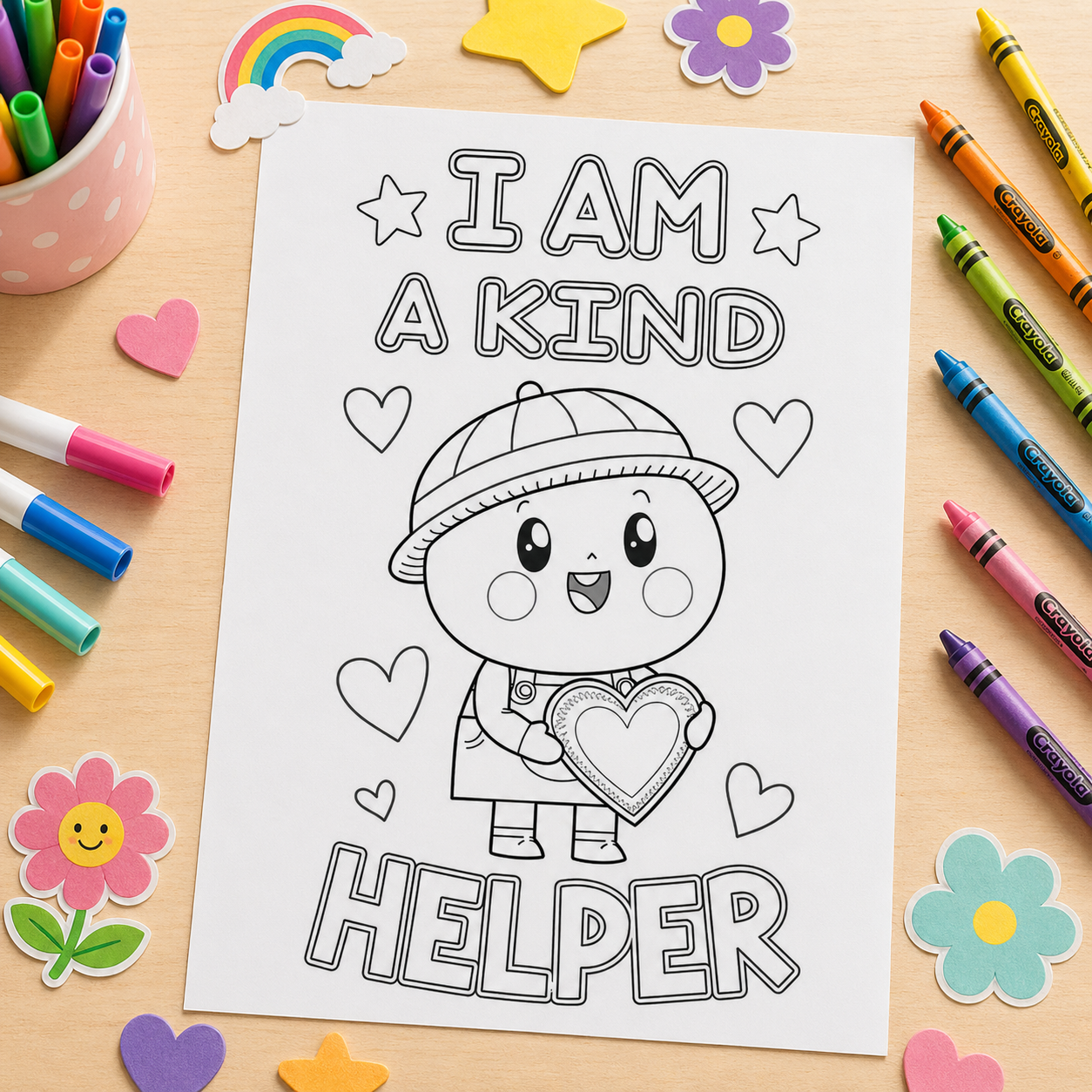 Kids Positive Affirmation Colouring Book