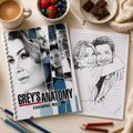 Grey’s Anatomy Inspired Colouring Book | 20 Page A4 Adult Colouring Book