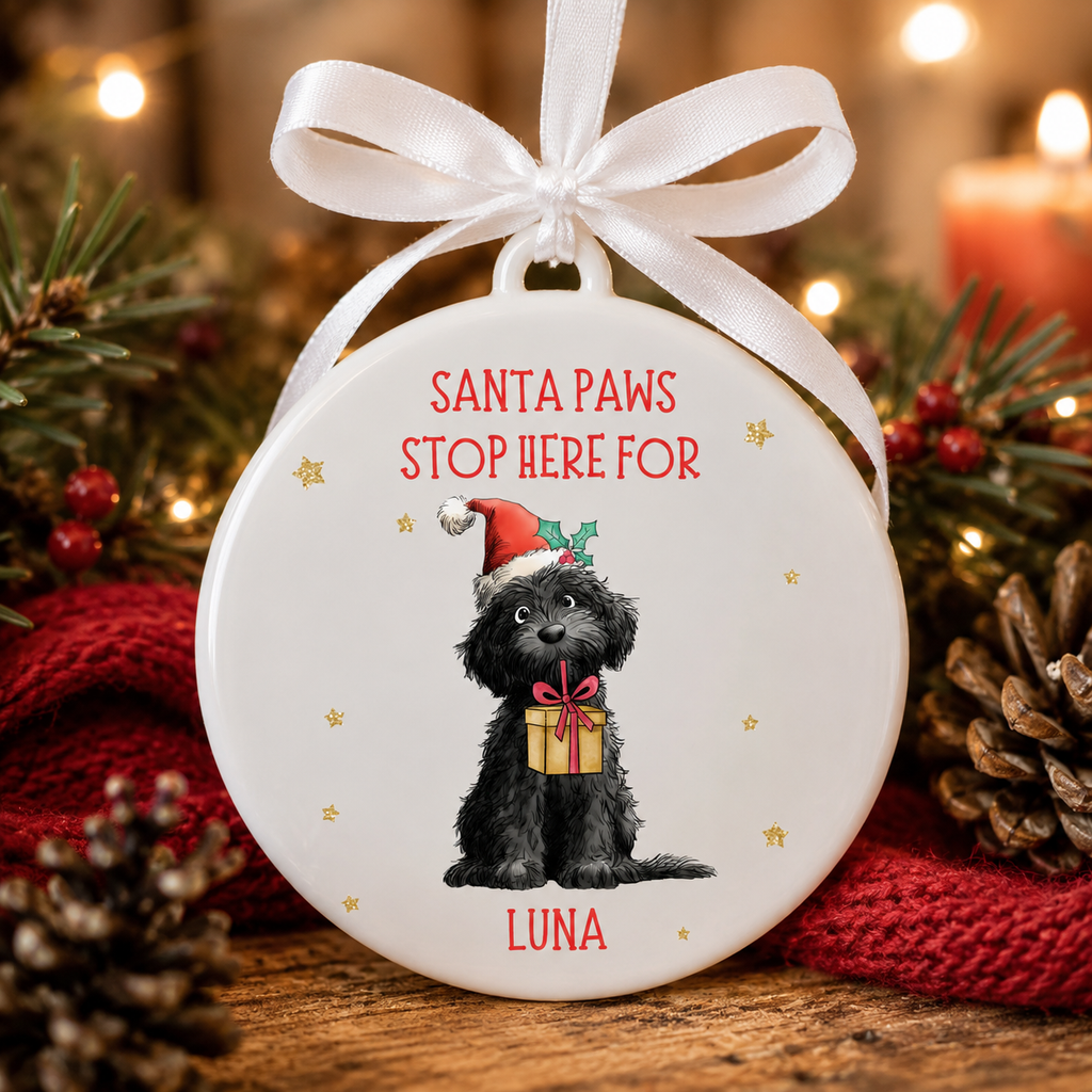 Personalised Dog Breed Christmas Bauble Ornament