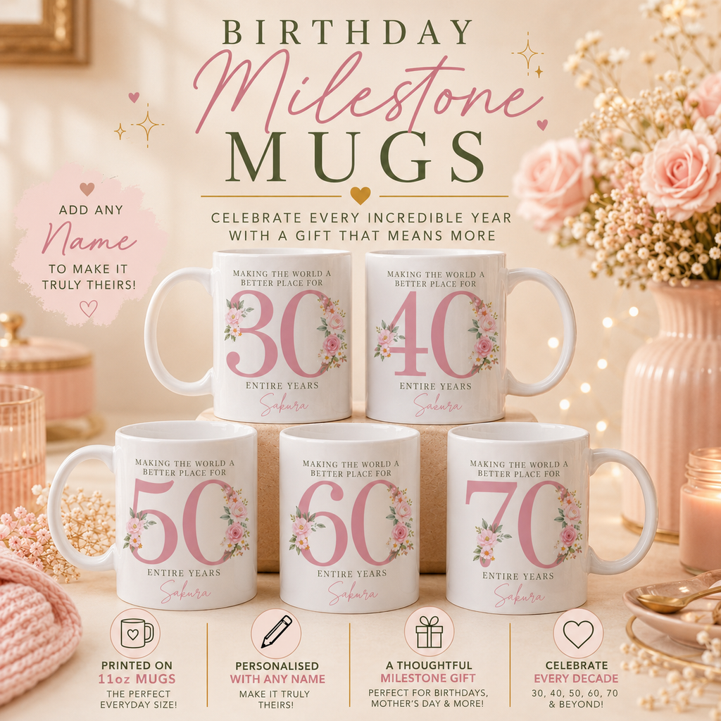 Personalised Birthday Milestone Mug