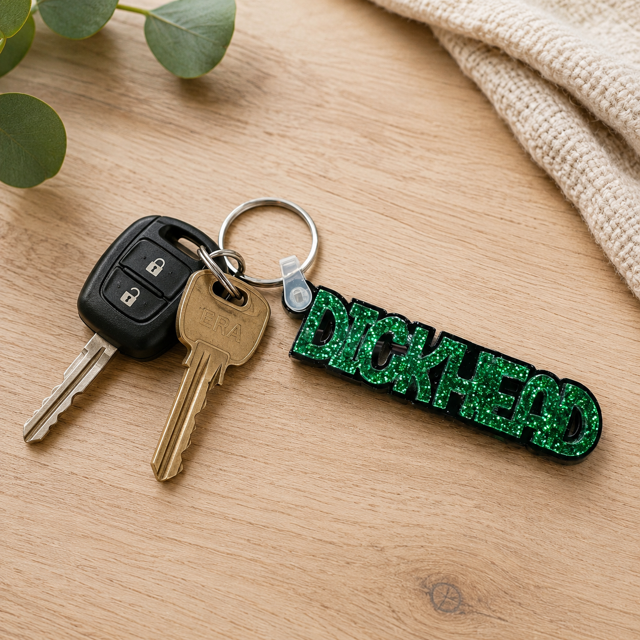 Funny Glitter Resin Swear Word Keyring | Handmade Acrylic Keychain | Novelty Gift for Friends, Birthdays & Secret Santa