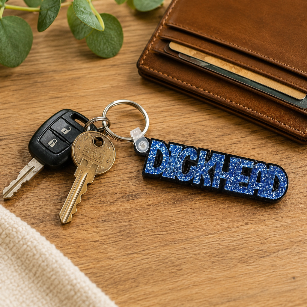 Funny Glitter Resin Swear Word Keyring | Handmade Acrylic Keychain | Novelty Gift for Friends, Birthdays & Secret Santa