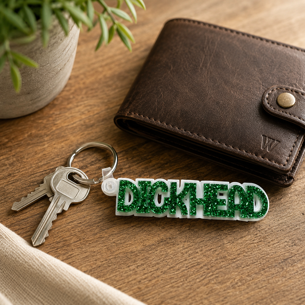 Funny Glitter Resin Swear Word Keyring | Handmade Acrylic Keychain | Novelty Gift for Friends, Birthdays & Secret Santa