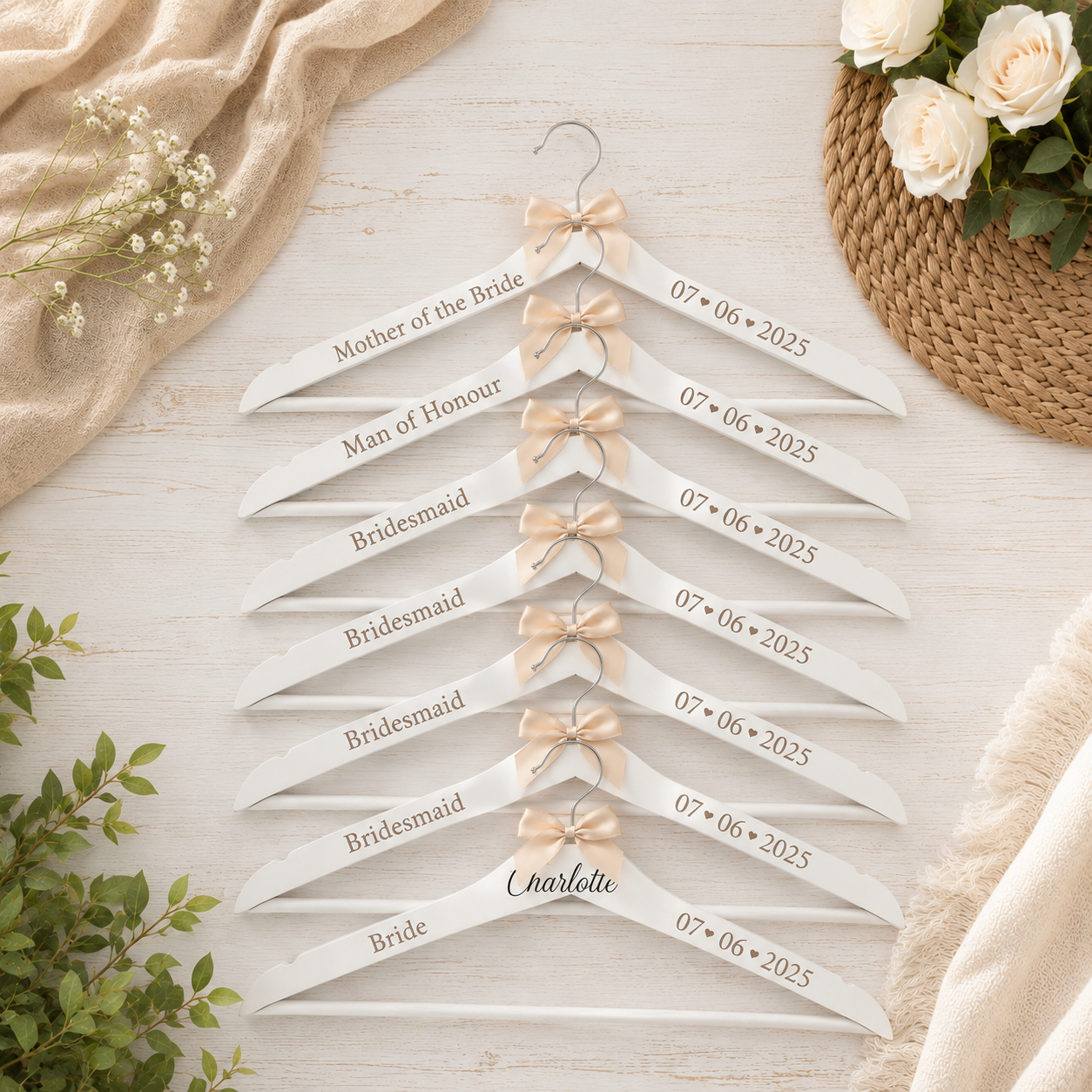 Personalised Bride/Bridesmaid Wedding Hanger