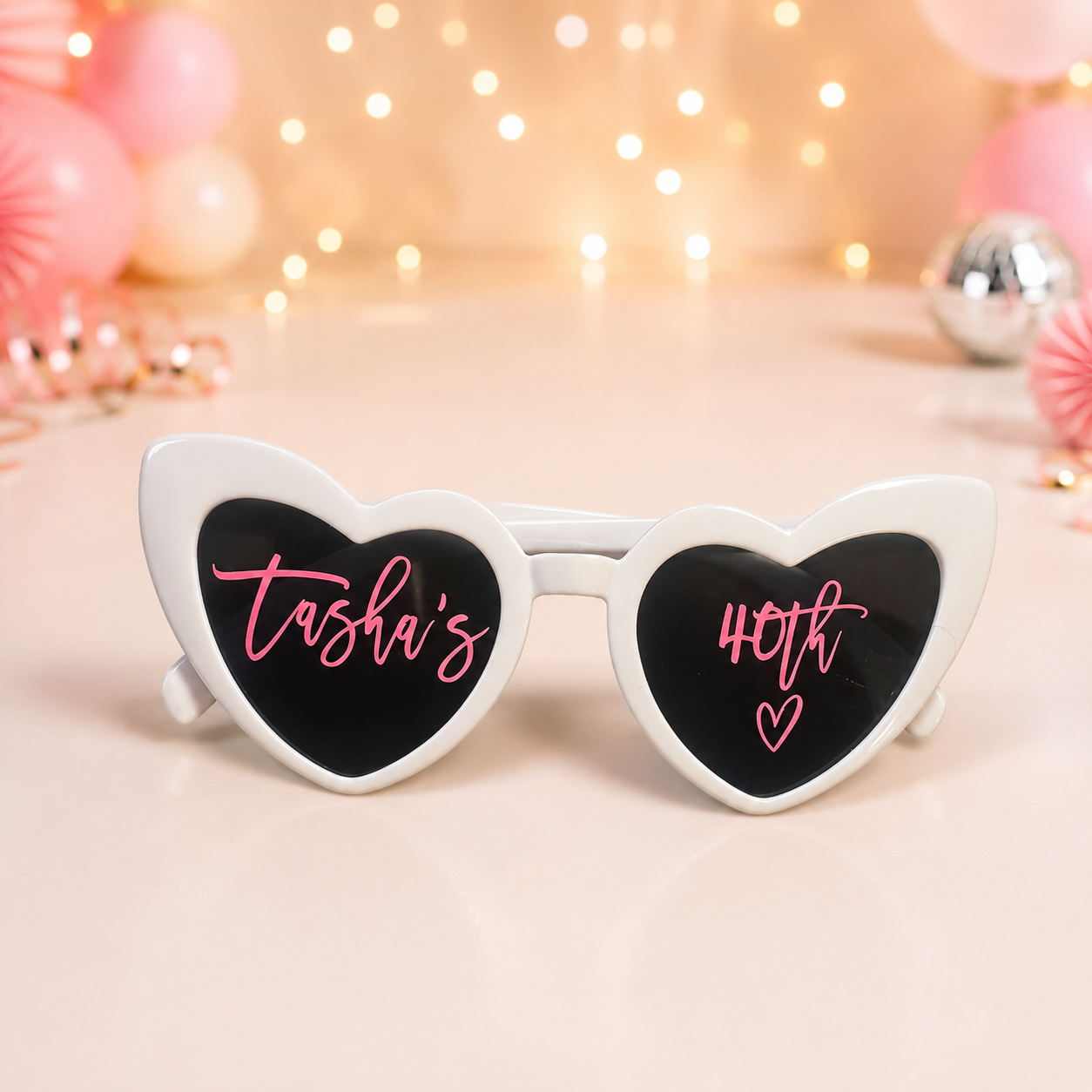 Personalised Birthday Heart Sunglasses