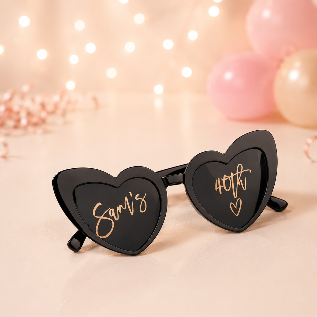 Personalised Birthday Heart Sunglasses