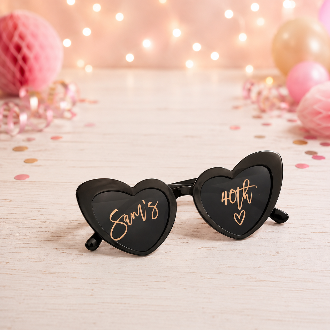 Personalised Birthday Heart Sunglasses